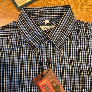 Vintage Ben Sherman Mens Button Down Plaid Check Short Sleeve Shirt Small NWT